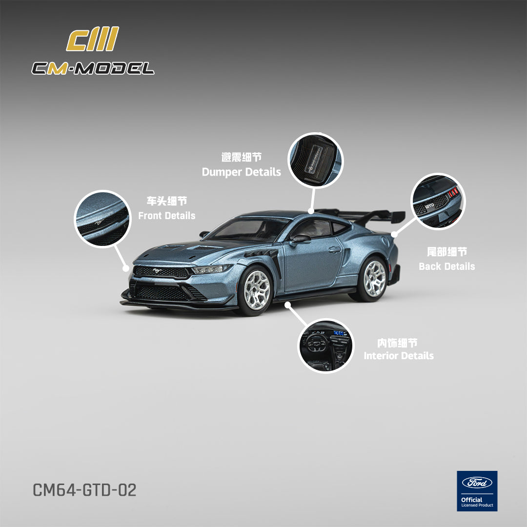 CM Model - Pre-Order - Ford Mustang GTD Indulgent Blue - CM64-GTD-02