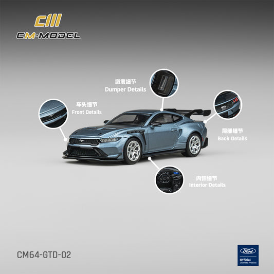 CM Model - Pre-Order - Ford Mustang GTD Indulgent Blue - CM64-GTD-02
