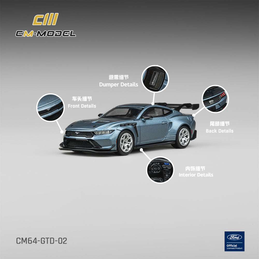 Pre-Order bis 14.03.2025 - CM Model - Ford Mustang GTD Indulgent Blue - CM64-GTD-02