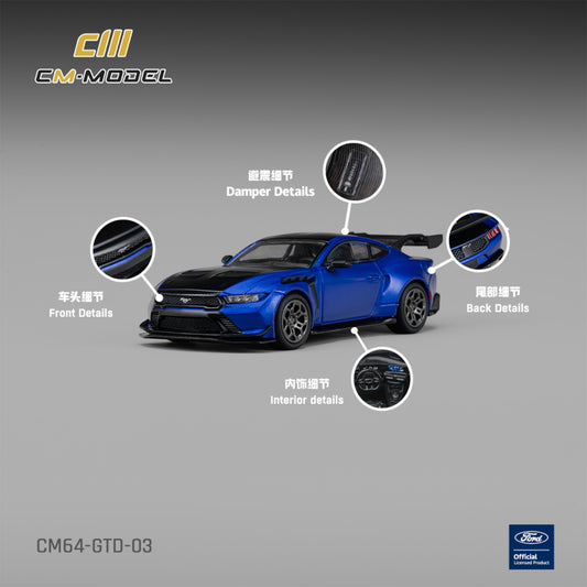 CM Model - Pre-Order - Ford GTD Lightning Blue, Black Hood - CM64-GTD-03