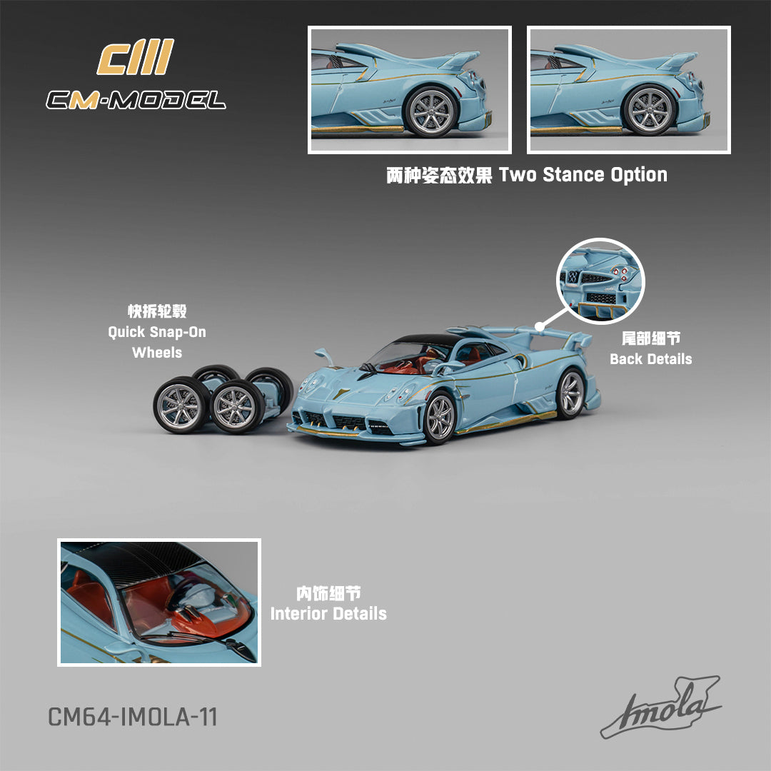 CM Model - Pre-Order - Pagani Imola Azzurro Sardegna - CM64-IMOLA-11