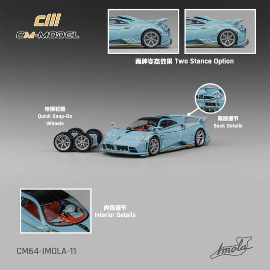 CM Model - Pre-Order - Pagani Imola Azzurro Sardegna - CM64-IMOLA-11
