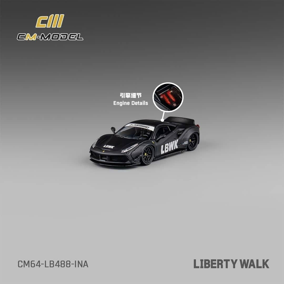 CM Model - Ferrari LB 488 Duck Wing Black LBWK - CM64-LB488-INA – einszu64