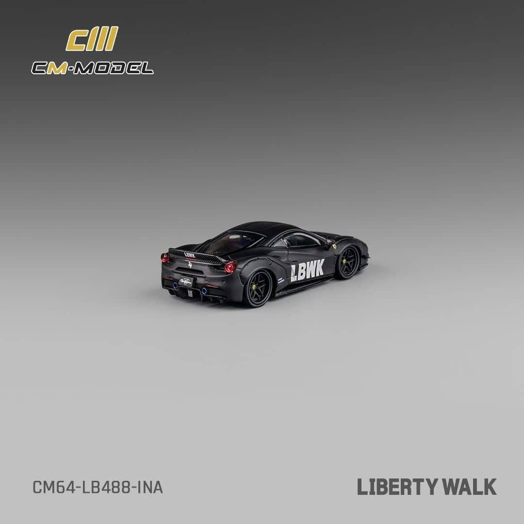 CM Model - Pre-Order - Ferrari LB 488 Duck Wing Black LBWK - CM64-LB488-INA