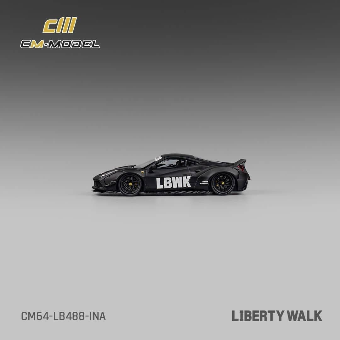 CM Model - Pre-Order - Ferrari LB 488 Duck Wing Black LBWK - CM64-LB488-INA