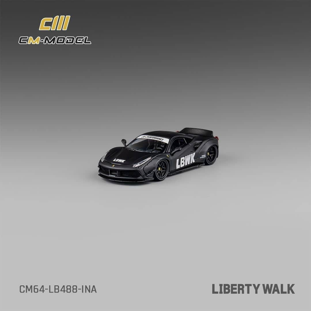 CM Model - Pre-Order - Ferrari LB 488 Duck Wing Black LBWK - CM64-LB488-INA