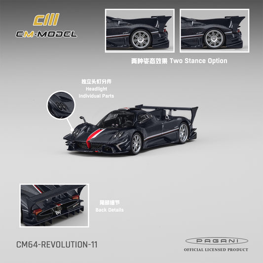 CM Model - Pre-Order - Pagani Zonda Revlucion Navy Carbon Fiber - CM64-REVOLUTION-11