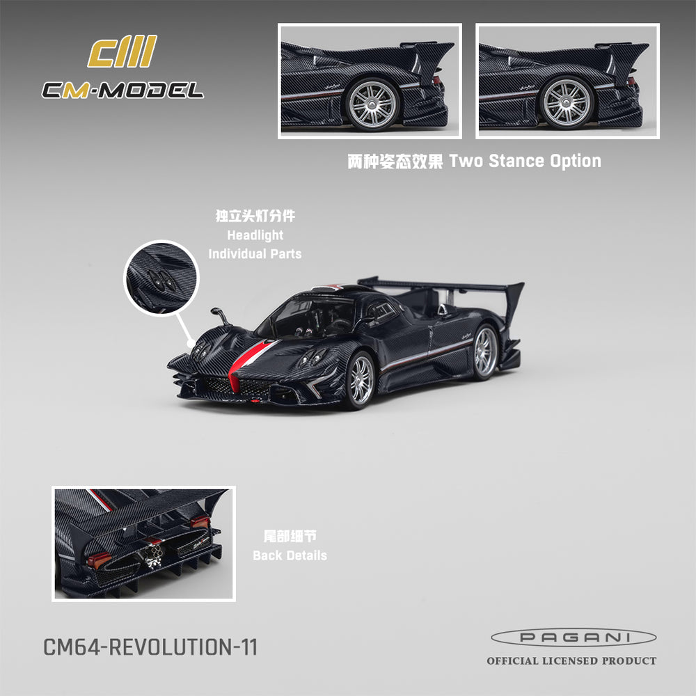 CM Model - Pre-Order - Pagani Zonda Revlucion Navy Carbon Fiber - CM64-REVOLUTION-11