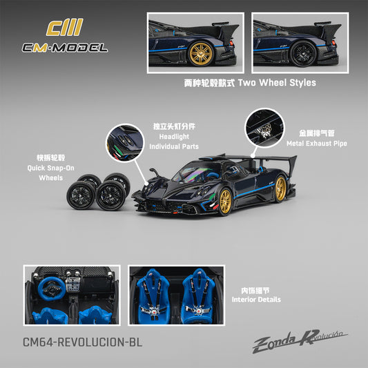 CM Model - Pre-Order - Pagani Zonda Revlucion Metallic blue