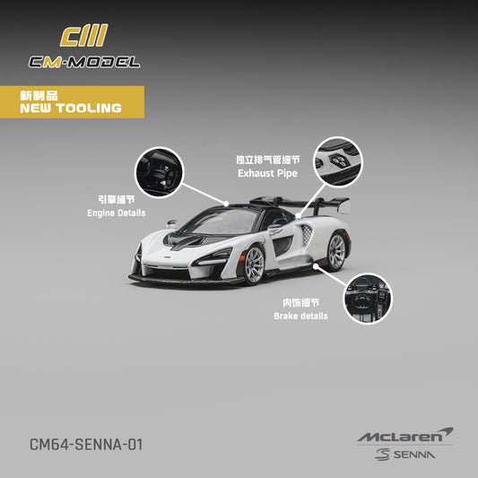 CM Model - Pre-Order - McLaren Senna Silica White - CM64-SENNA-01