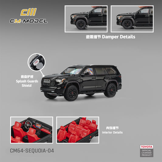CM Model - Pre-Order - Toyota Sequoia Midnight Black - CM64-SEQUOIA-04