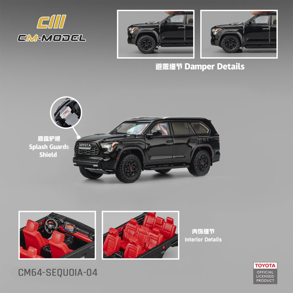 CM Model - Pre-Order - Toyota Sequoia Midnight Black - CM64-SEQUOIA-04