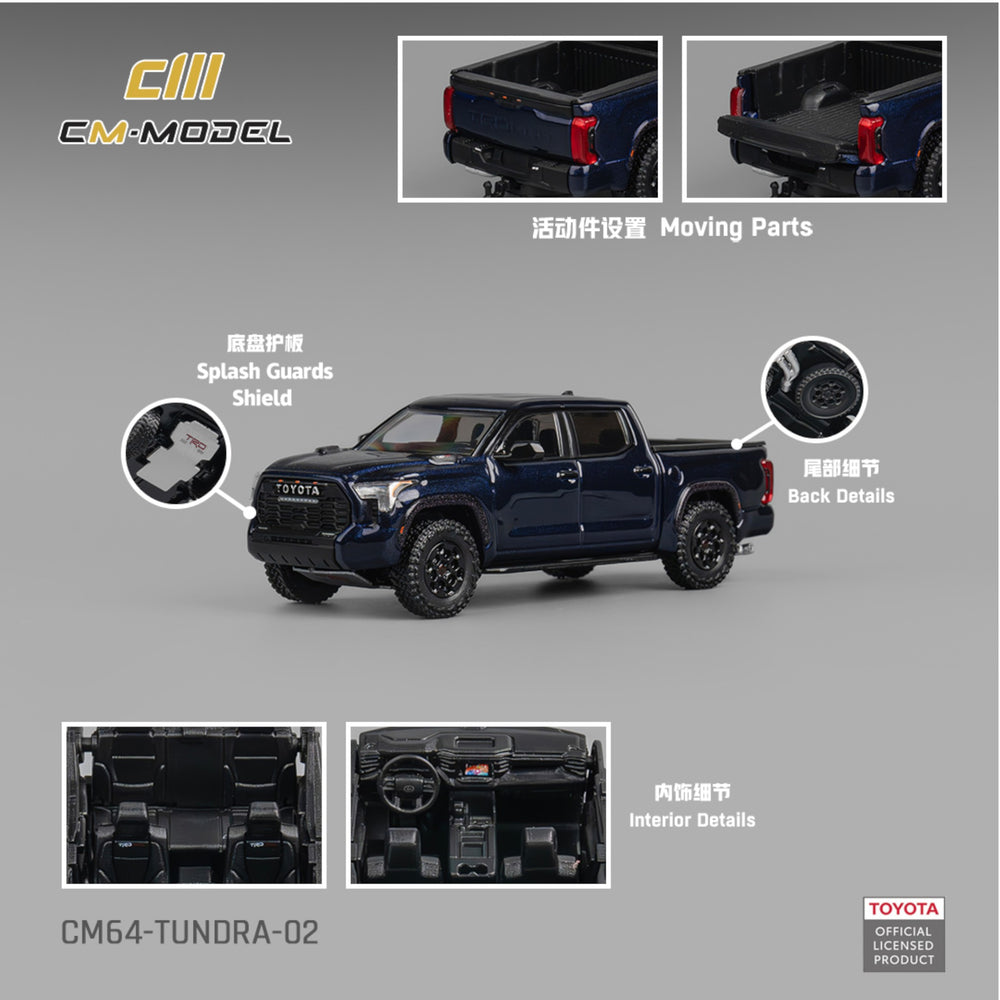 CM Model - Pre-Order - Toyota Tundra Metallic Blue - CM64-Tundra-02