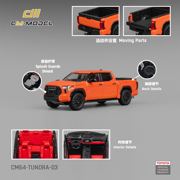 CM Model - Pre-Order - Toyota Tundra TRD Orange - CM64-Tundra-03