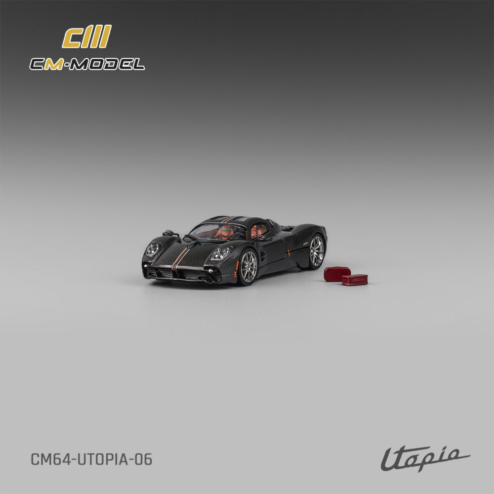 CM Model - Pre-Order - Pagani Utopia Fullcarbon with Red Line - CM64-Utopia-06