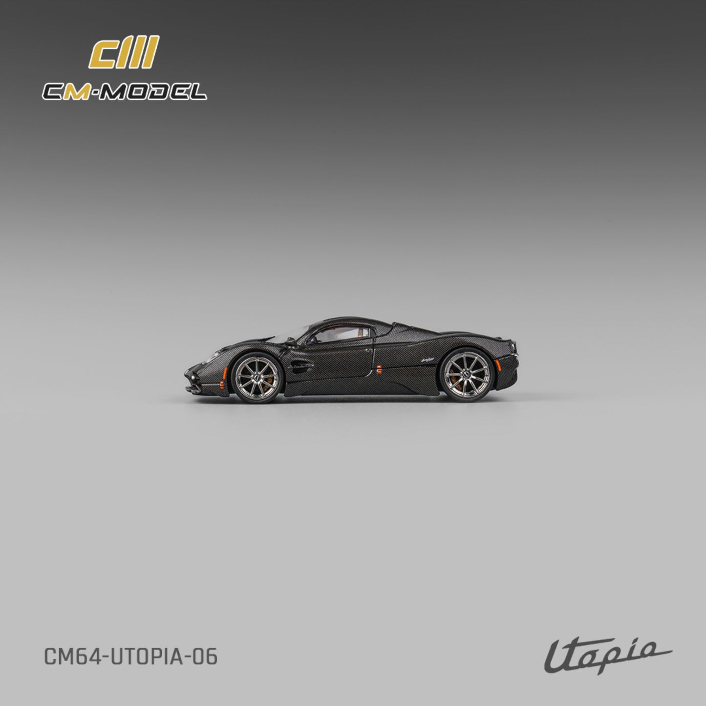 CM Model - Pre-Order - Pagani Utopia Fullcarbon with Red Line - CM64-Utopia-06