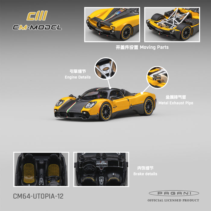 CM Model - Pre-Order - Pagani Utopia Giallo Ginevra - CM64-UTOPIA-12