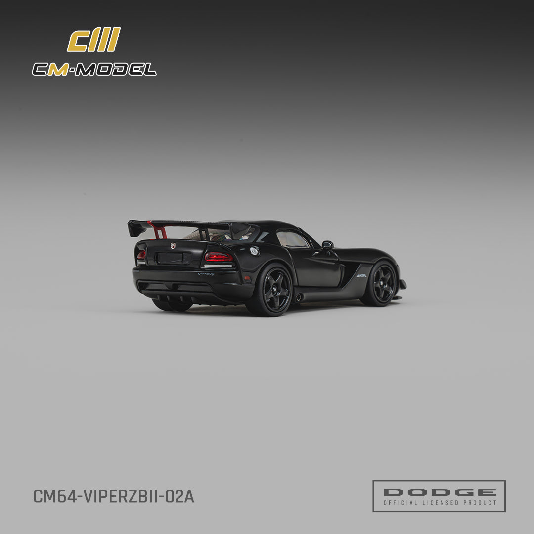 CM Model - Pre-Order - Dodge Viper ACR(ZBII) Viper Black with Red Stripes - CM64-ViperZBII-02A