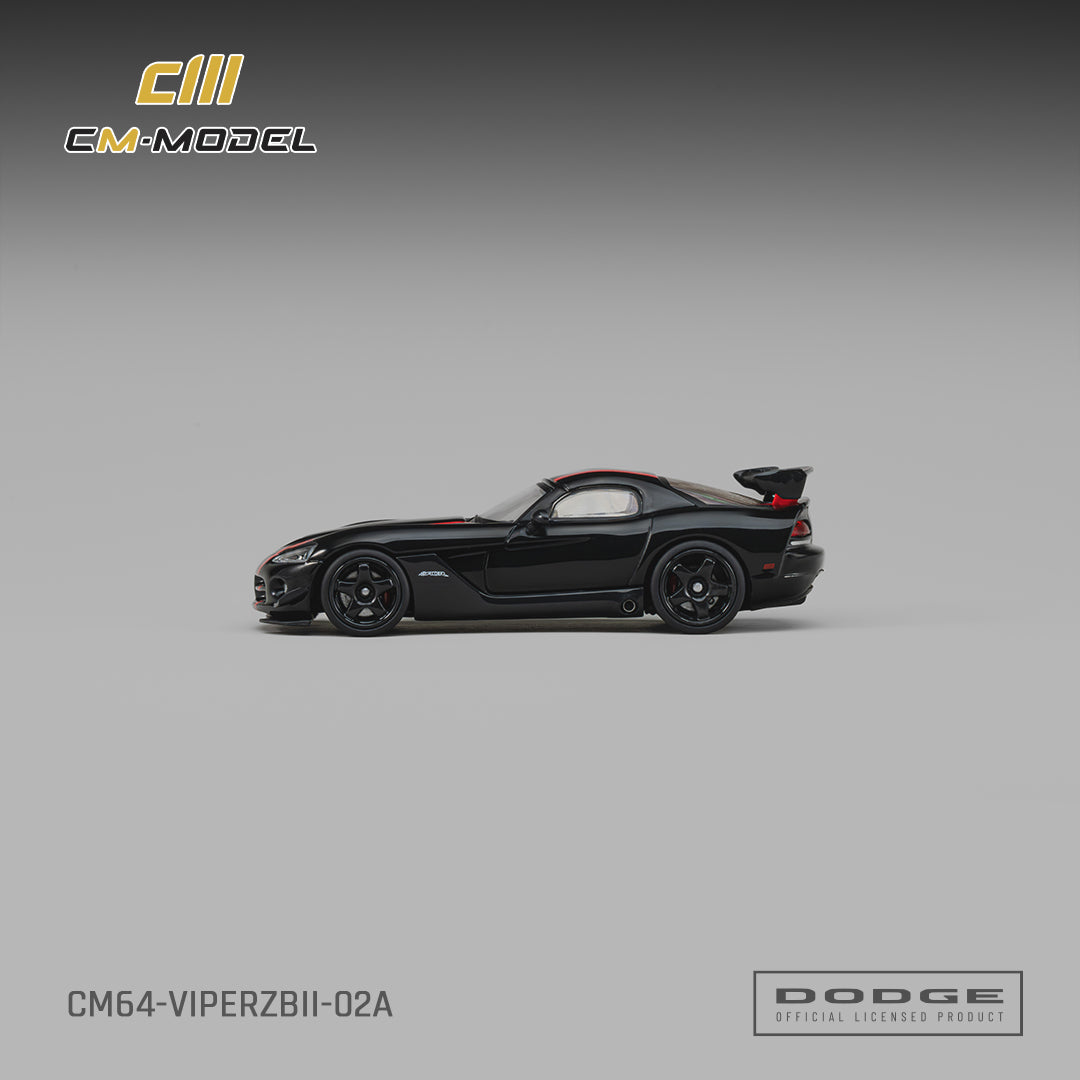 CM Model - Pre-Order - Dodge Viper ACR(ZBII) Viper Black with Red Stripes - CM64-ViperZBII-02A