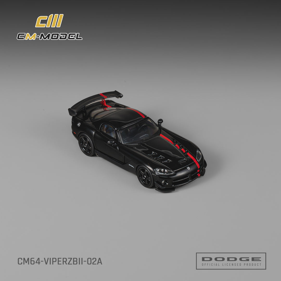 CM Model - Pre-Order - Dodge Viper ACR(ZBII) Viper Black with Red Stripes - CM64-ViperZBII-02A