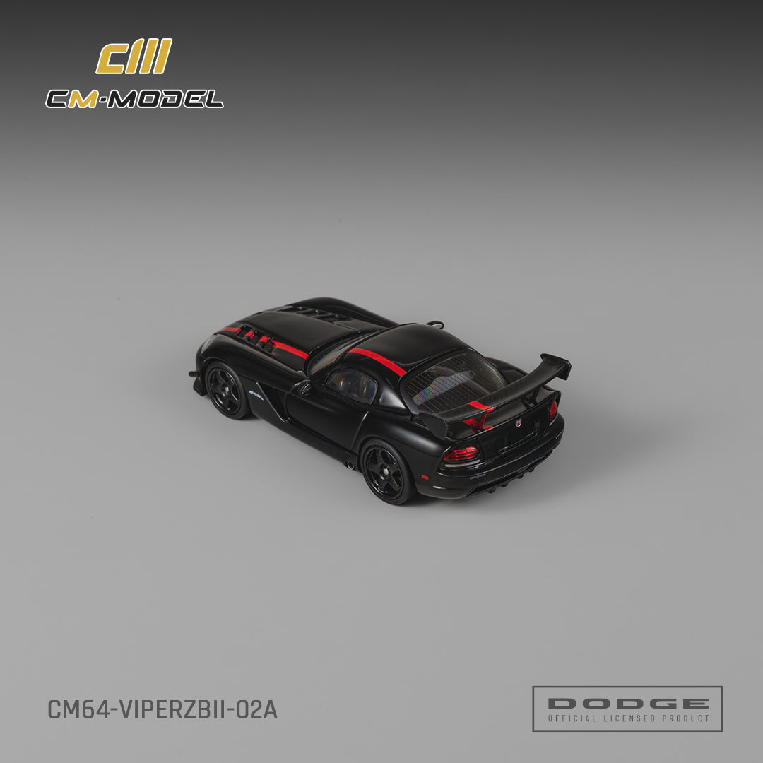 CM Model - Pre-Order - Dodge Viper ACR(ZBII) Viper Black with Red Stripes - CM64-ViperZBII-02A