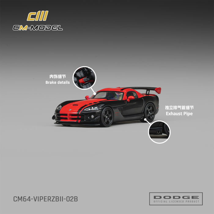 CM Model - Pre-Order - Dodge Viper ACR(ZBII) Viper Black and Red - CM64-ViperZBII-02B