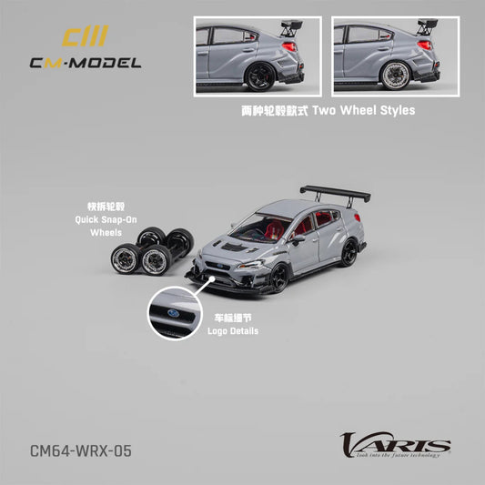 CM Model - Pre-Order - Subaru WRX Varis Widebody 2.0 – Gray - CM64-WRX-05