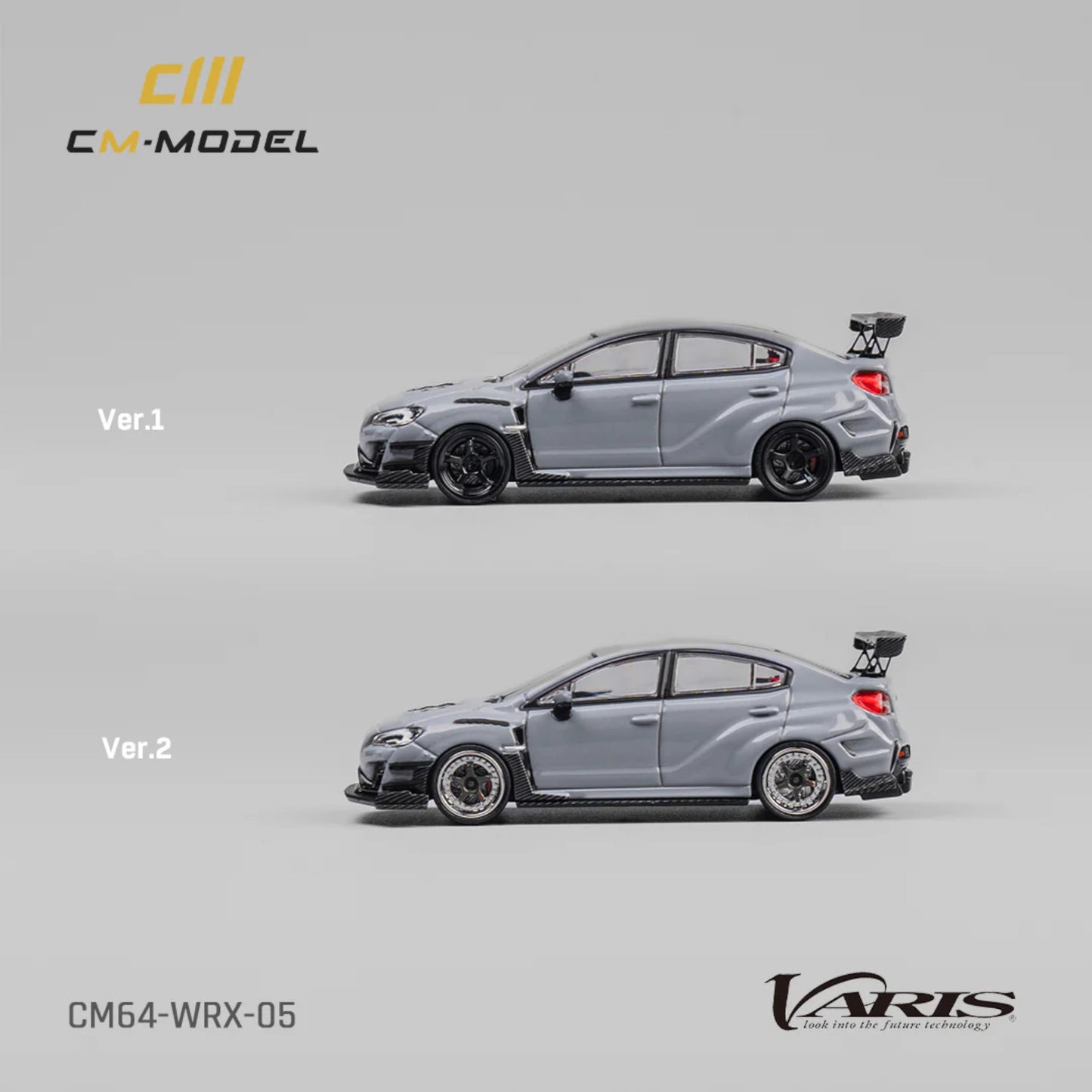 CM Model - Subaru WRX Varis Widebody 2.0 – Gray - CM64-WRX-05