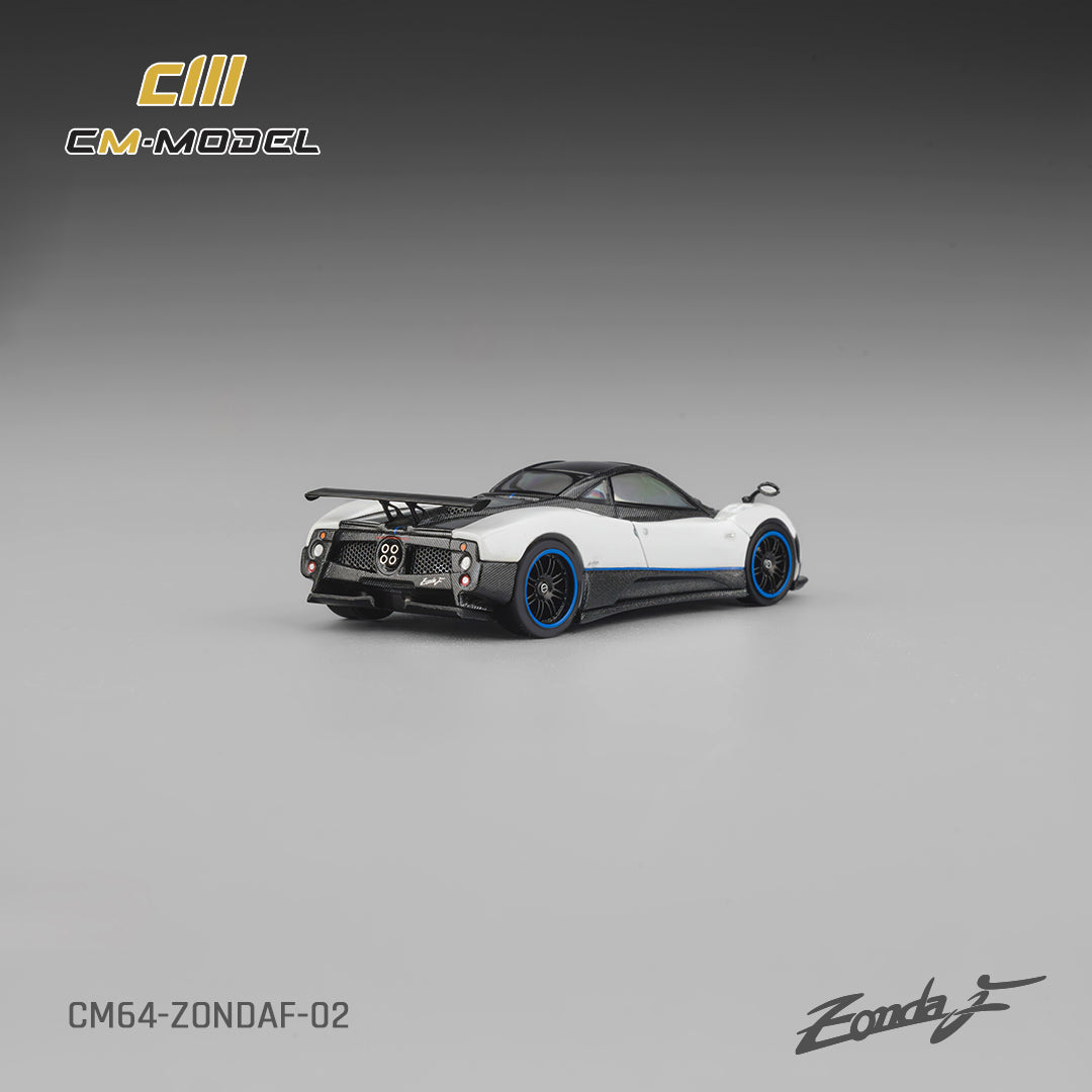 CM Model - Pre-Order - Pagani Zonda F, Pearl White Blue Line - CM64-ZondaF-02