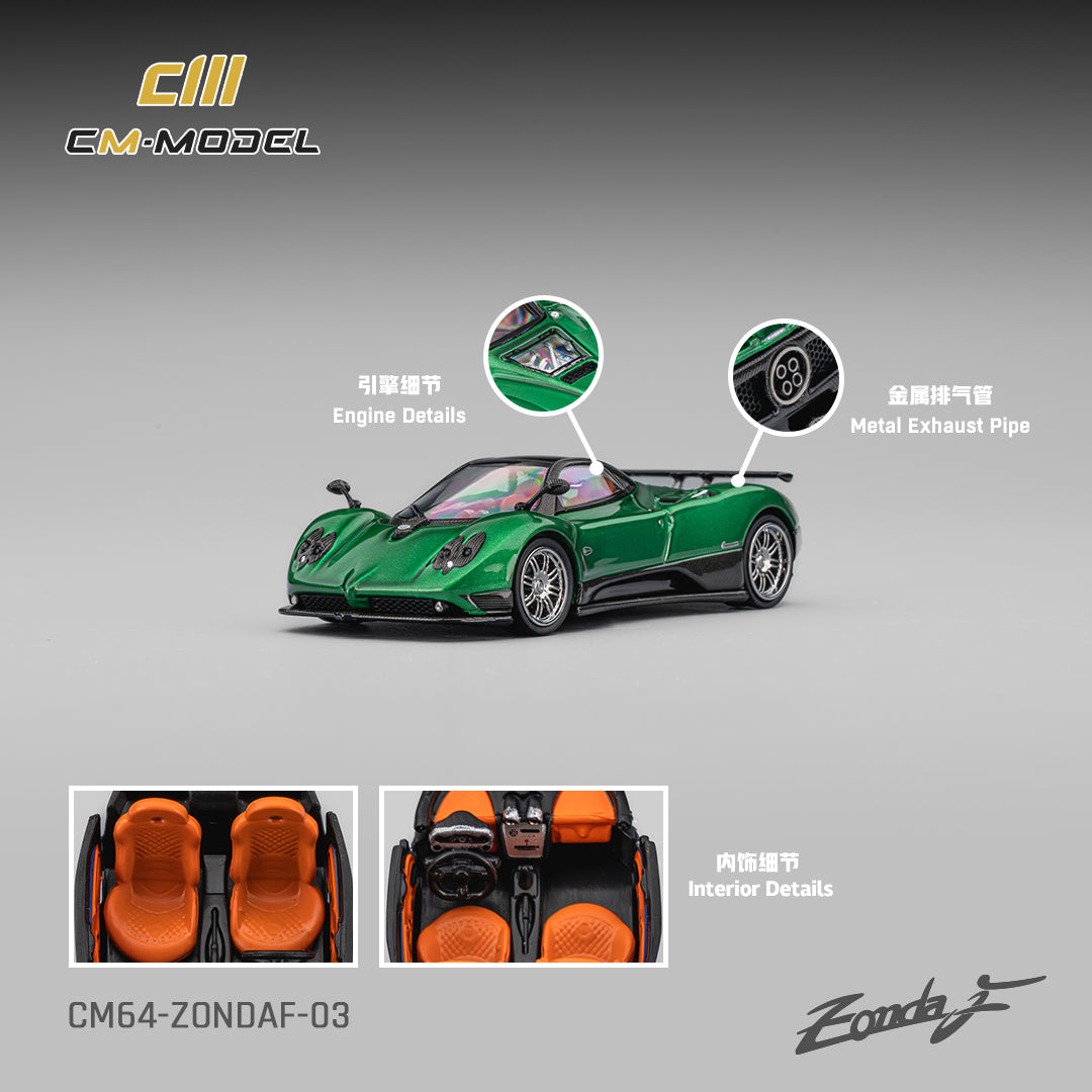 Pre-Order bis 14.03.2025 - CM Model - Pagani ZondaF Metallic Emerald Green - CM64-ZondaF-03