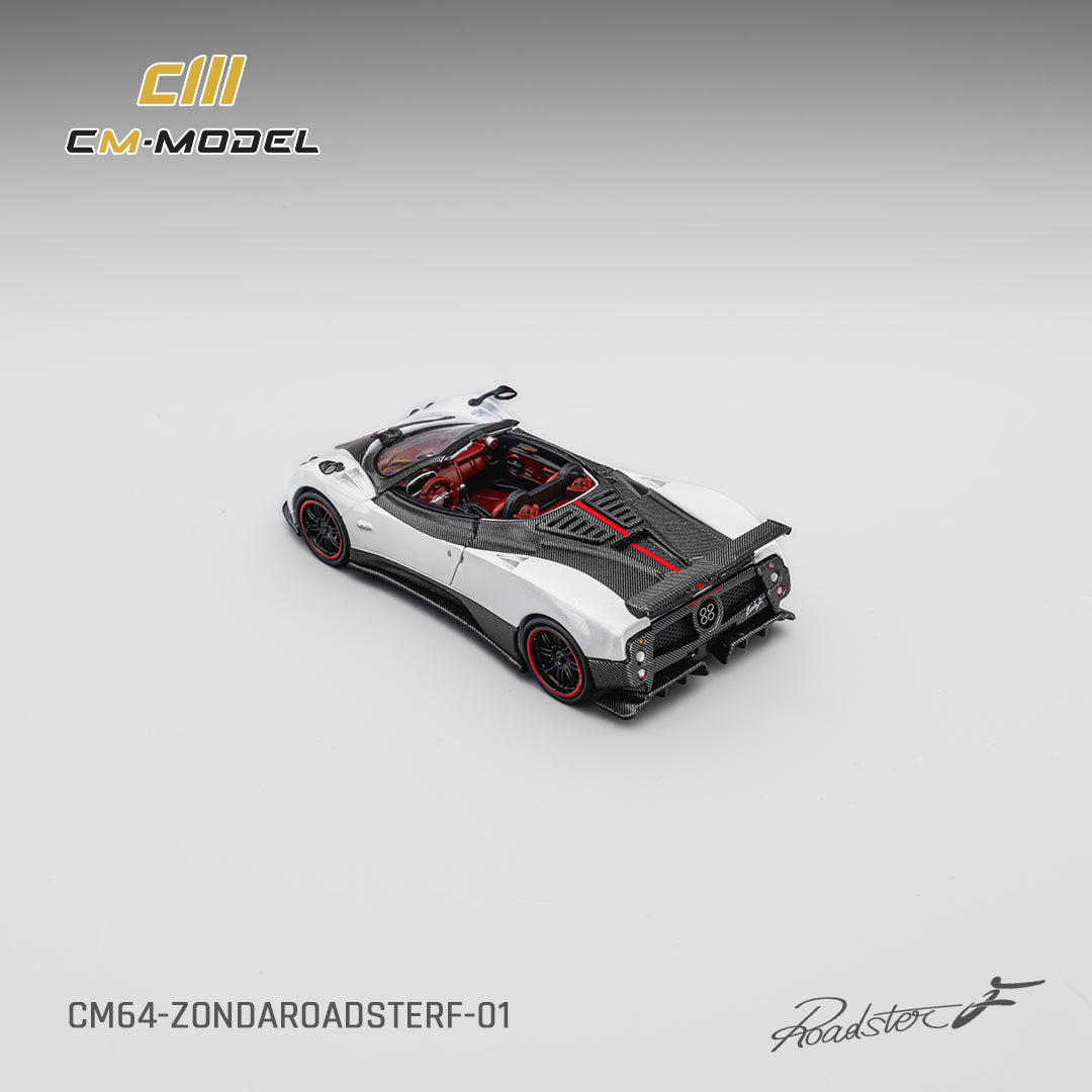 CM Model - Pre-Order - Pagani Zonda F Roadster, Pearl White - CM64-Zonda Roadster F-01
