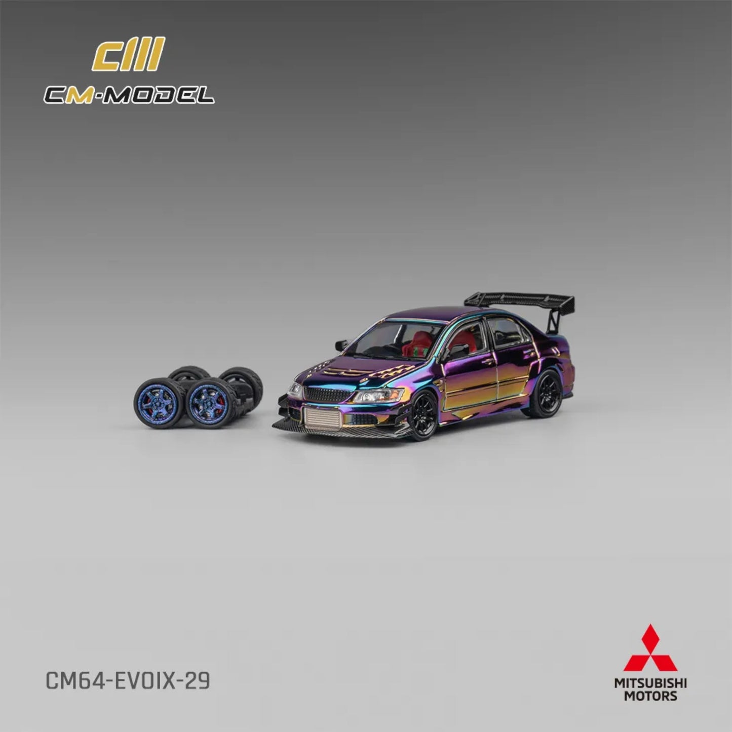 CM Model - Mitsubishi Lancer Evolution IX Widebody - Chrome Purple - CM64-EVOIX-29