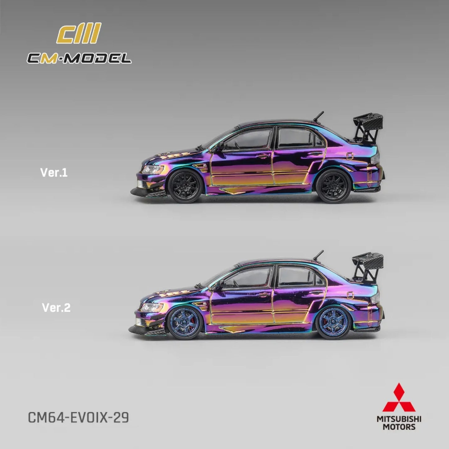 CM Model - Mitsubishi Lancer Evolution IX Widebody - Chrome Purple - CM64-EVOIX-29