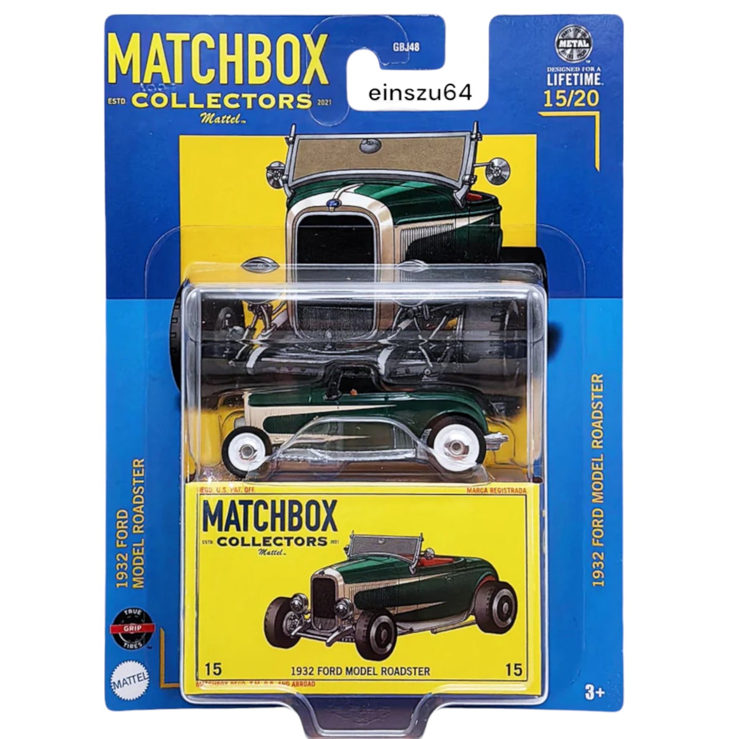 Matchbox 2024 - Collectors - 1932 Ford Model Roadster, green - HLJ71