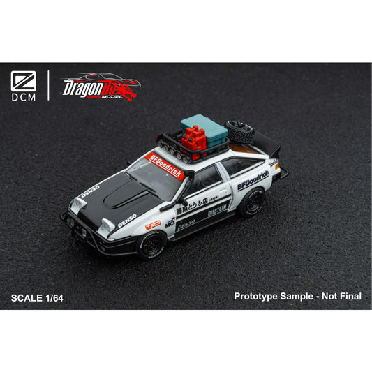 D.BO Models - Pre-Order - AE86 Dooms Day, Black & White - DBM64-AE86D-BW