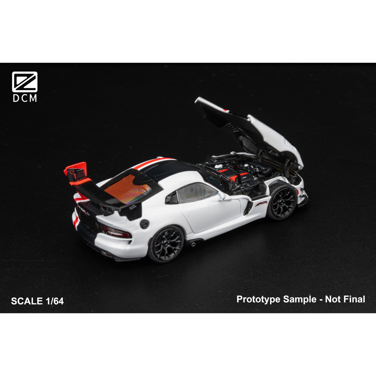 DCM-Models - Pre-Order - Dodge Viper ACR, lack with Stripe - DCM64-ACRV-BLKR