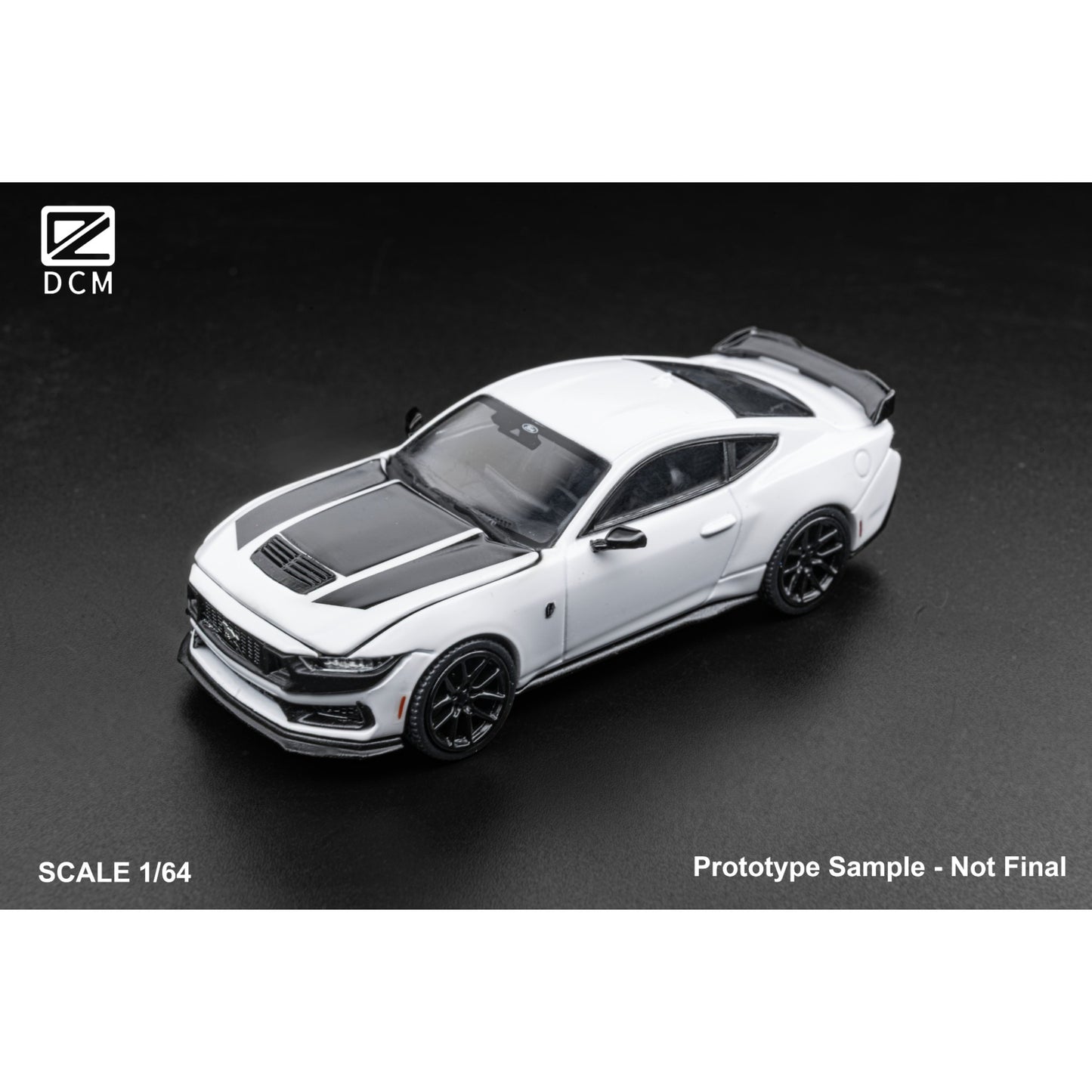 DCM-Models - Pre-Order - Mustang Dark Horse White - black wheels - DCM64-DH-WHI