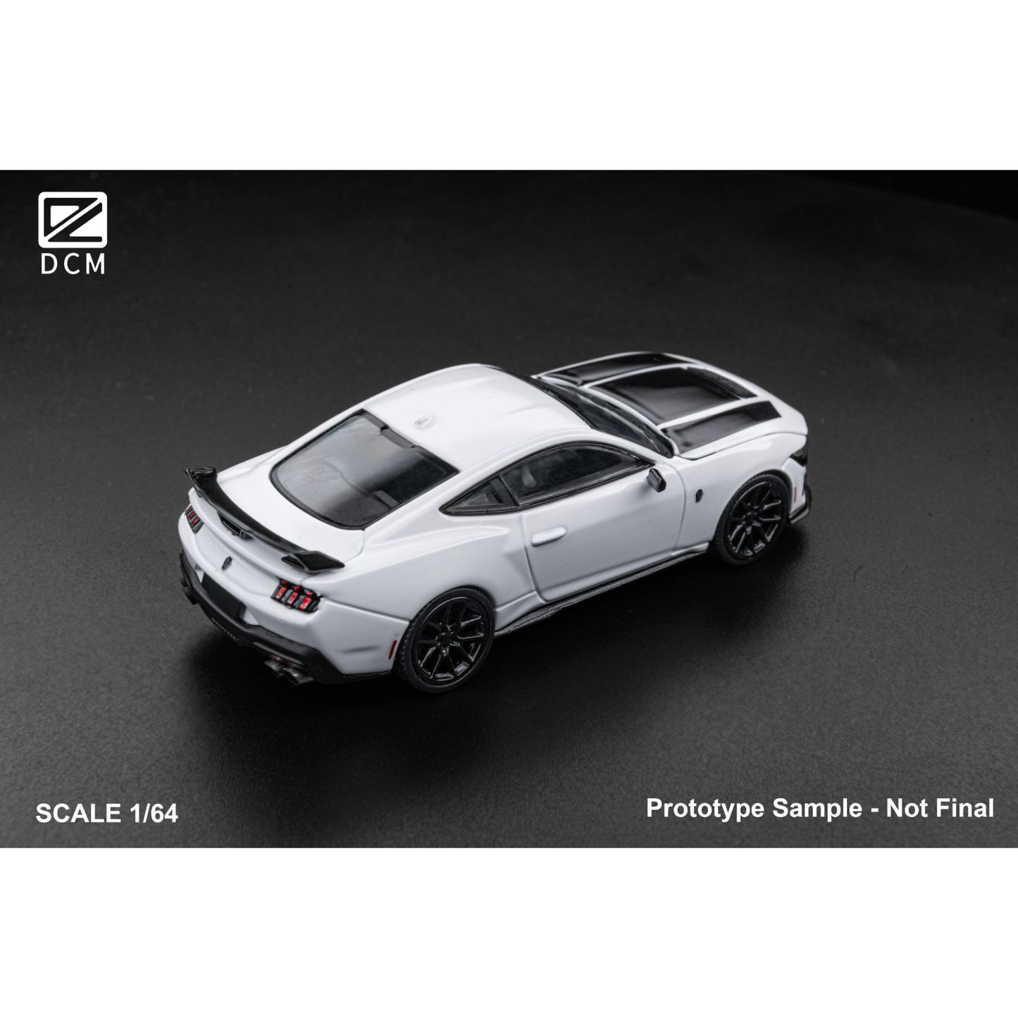 DCM-Models - Pre-Order - Mustang Dark Horse White - black wheels - DCM64-DH-WHI