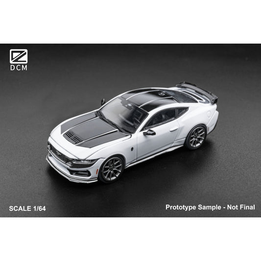 DCM-Models - Pre-Order - Mustang Dark Horse White - grey wheels - DCM64-DH-WHIBLK