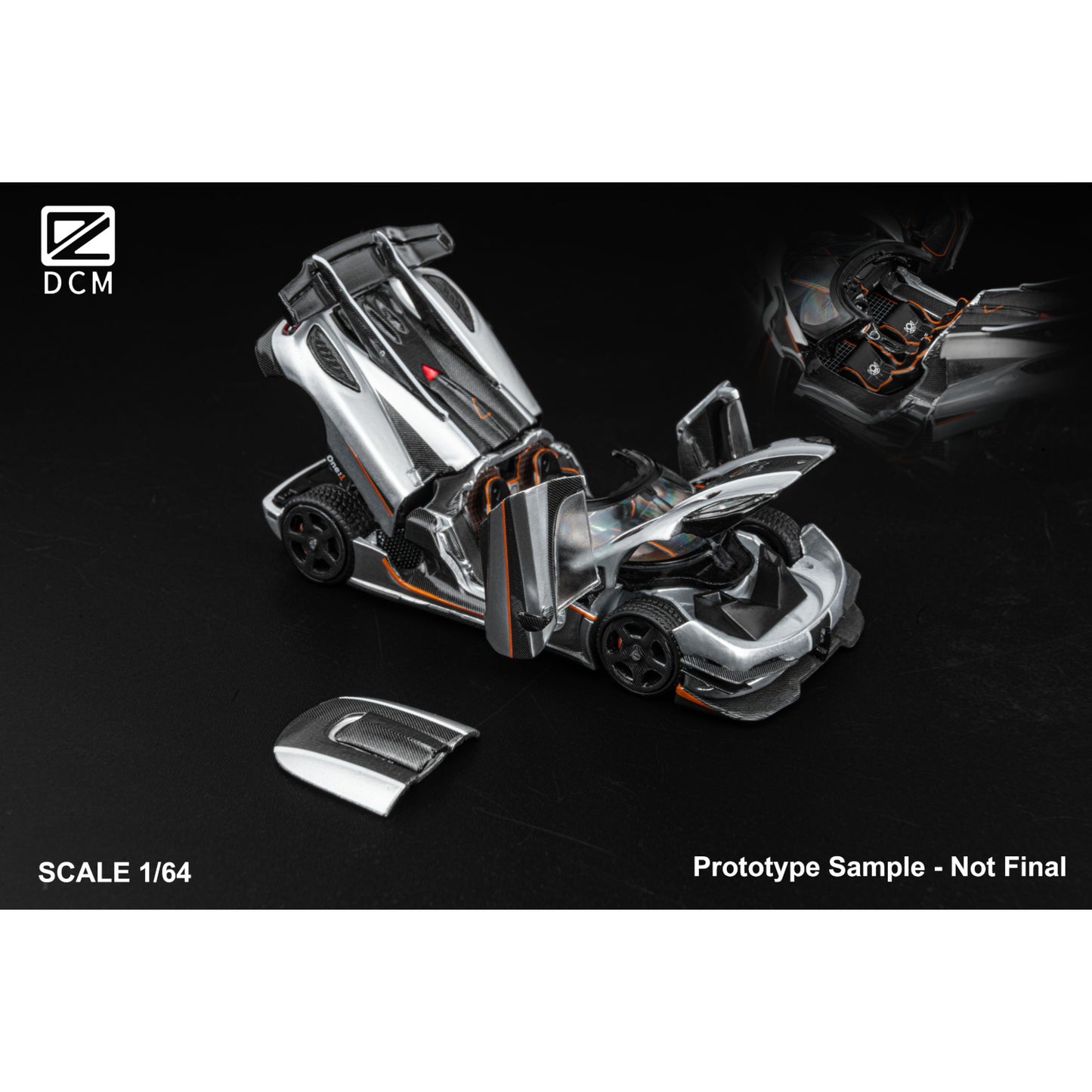 DCM-Models - Pre-Order - Koenigsegg One:1 - silver - DCM64-ONE1-SIL