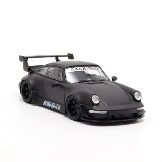 DEcode Models - Pre-Order - RWB 964 matte black with black wheels - DE64001