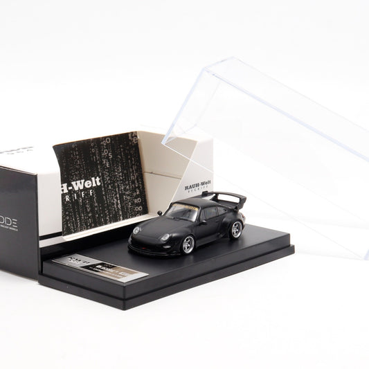 DEcode Models - Pre-Order - RWB 993 matte black with silver wheels - DE64002
