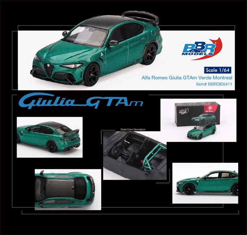 BBR - Alfa Romeo Giulia GTAm, verde montreal - DIE6411 - 1:64 - OVP