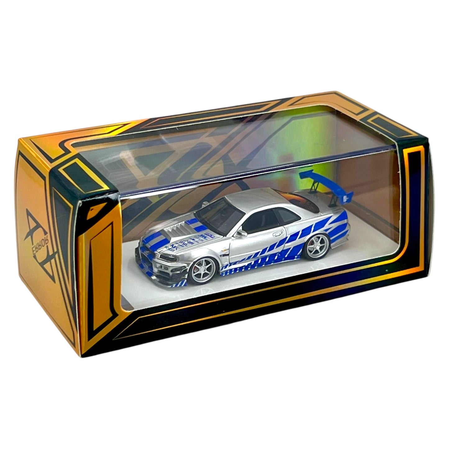 Error404 - Nissan Skyline GT-R (R34) , Paul Walker - Resin - ER404-R34-SILBLU