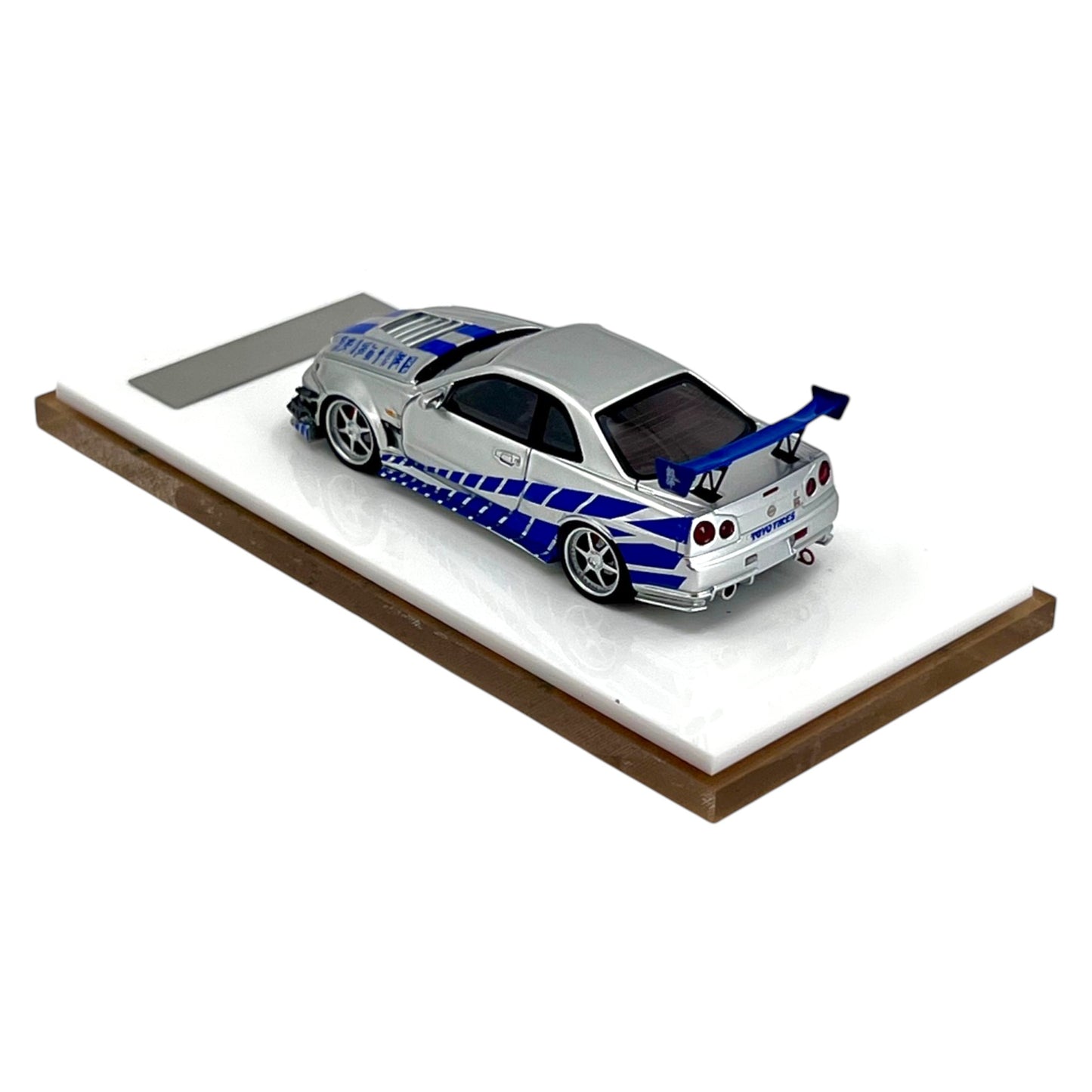 Error404 - Nissan Skyline GT-R (R34) , Paul Walker - Resin - ER404-R34-SILBLU