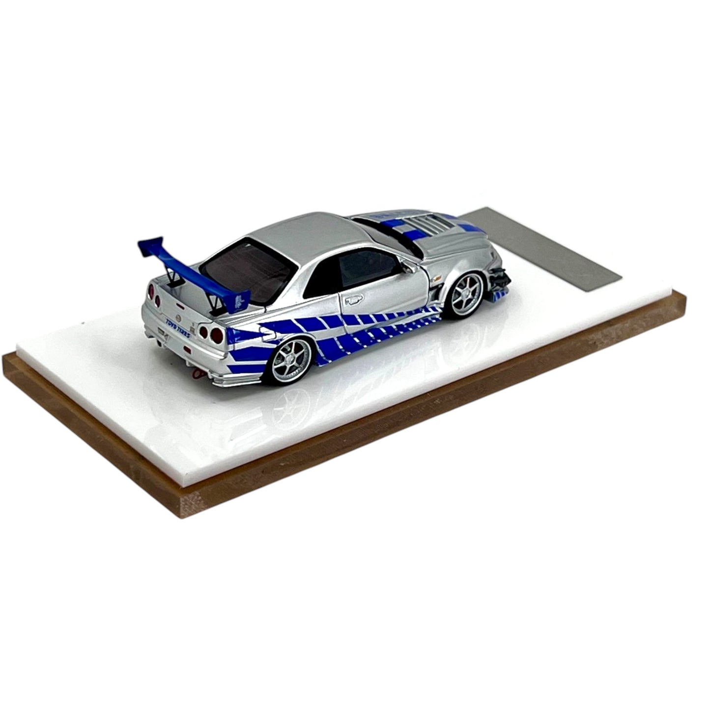 Error404 - Nissan Skyline GT-R (R34) , Paul Walker - Resin - ER404-R34-SILBLU