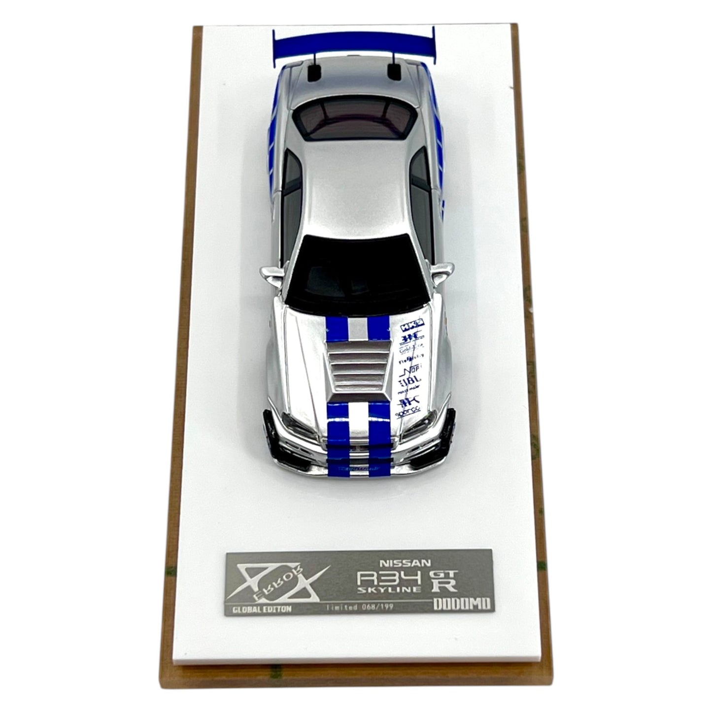 Error404 - Nissan Skyline GT-R (R34) , Paul Walker - Resin - ER404-R34-SILBLU