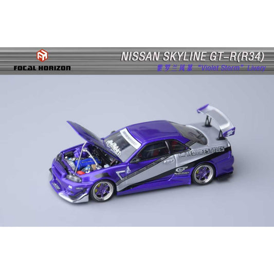 Pre-Order bis 08.09.2025 - Focal Horizon - Nissan Skyline GT-R R34, Violet Purple