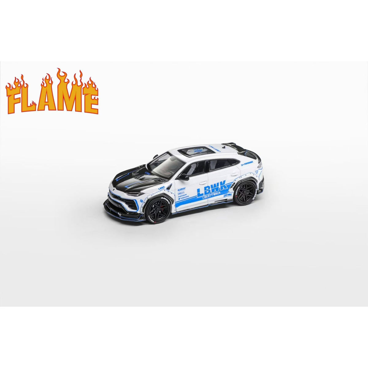 Flame Model - Pre-Order - Urus Liberty Walk - White Blue - FLM64-URUSLB-WB