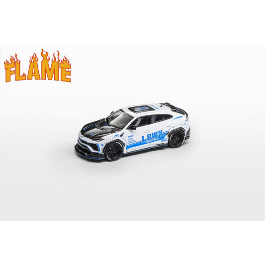 Flame Model - Pre-Order - Urus Liberty Walk - White Blue - FLM64-URUSLB-WB